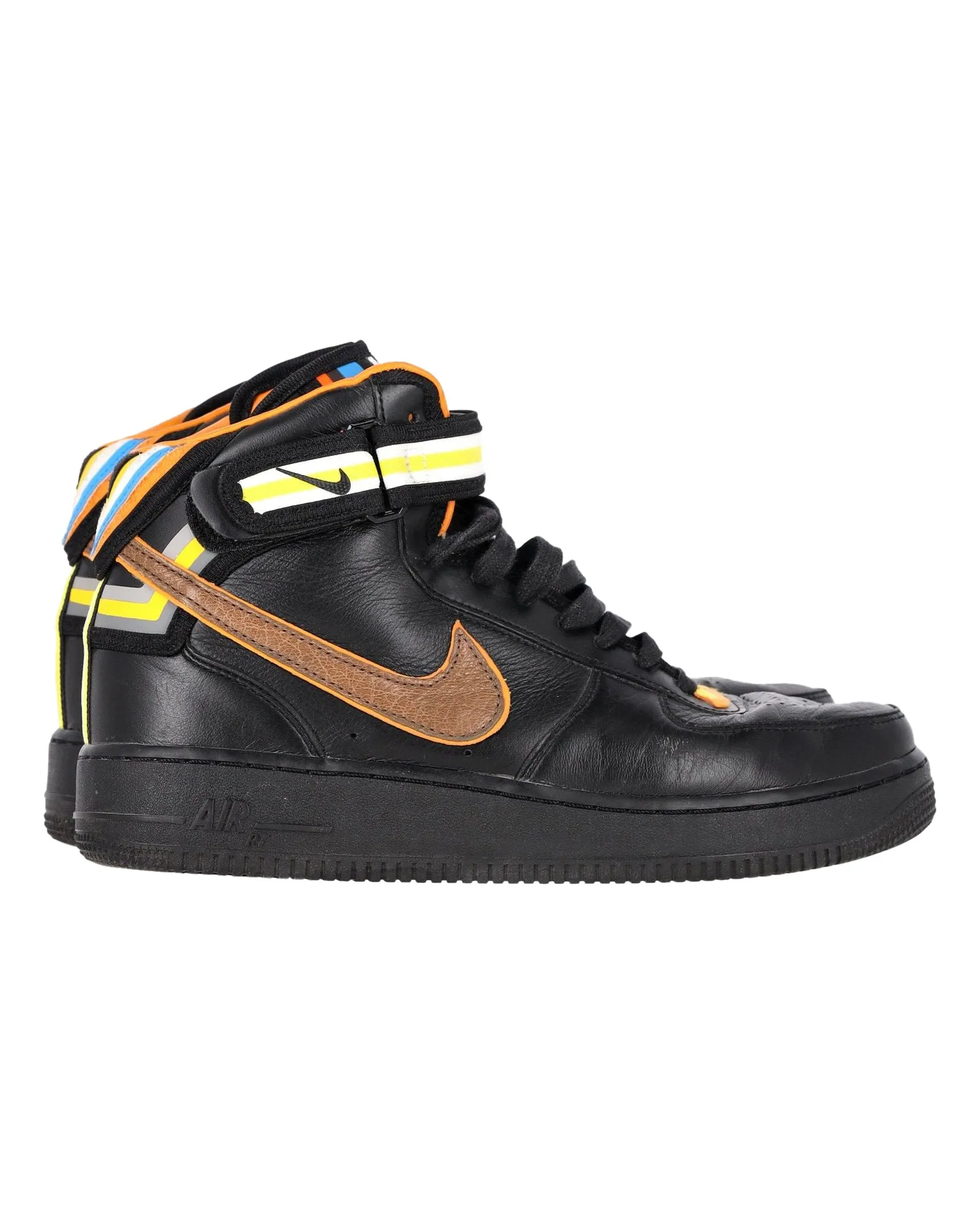 Nike x Ricardo Tisci Air Force 1 Mid Sneakers in Black Leather