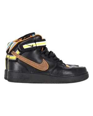 Nike x Ricardo Tisci Air Force 1 Mid Sneakers in Black Leather