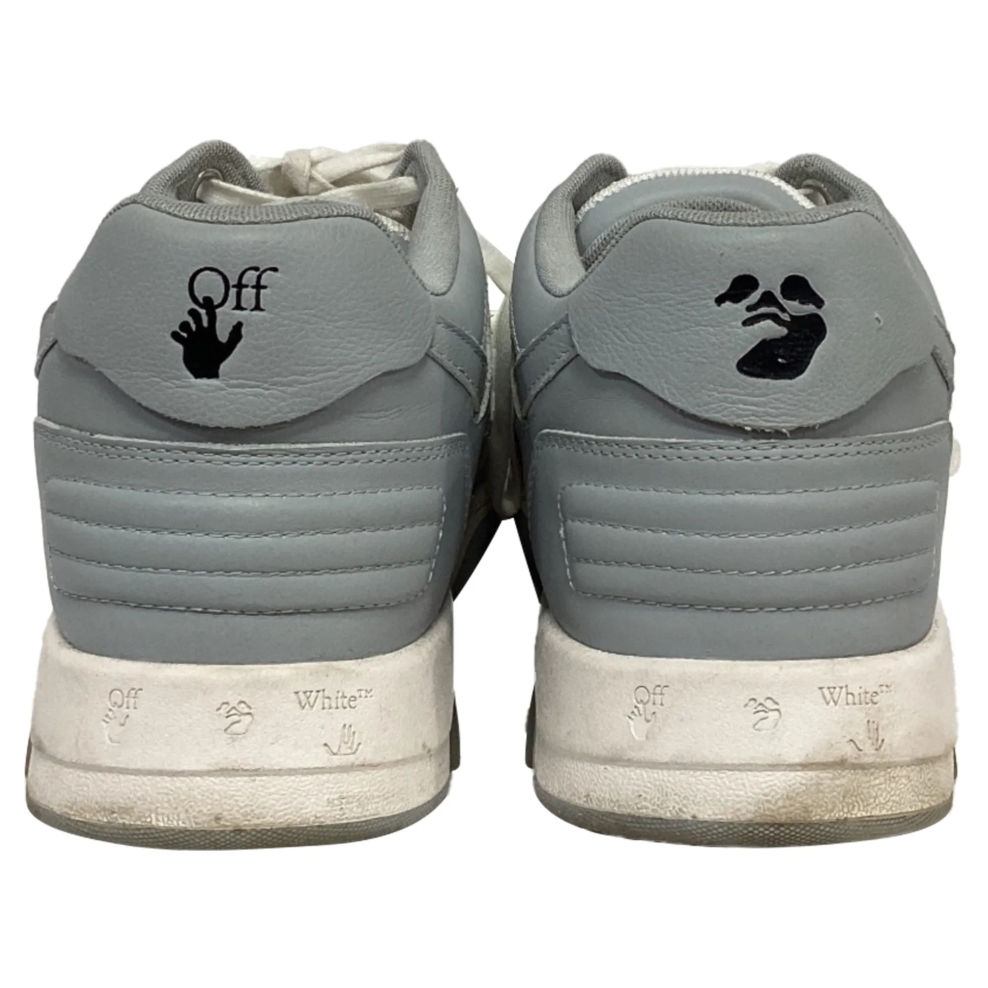 Off-White Out Of Office Sneakers in Grey Leather