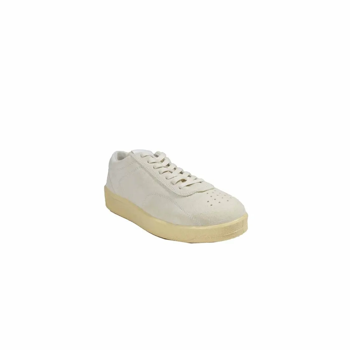 Off White Suede Leather Sneakers