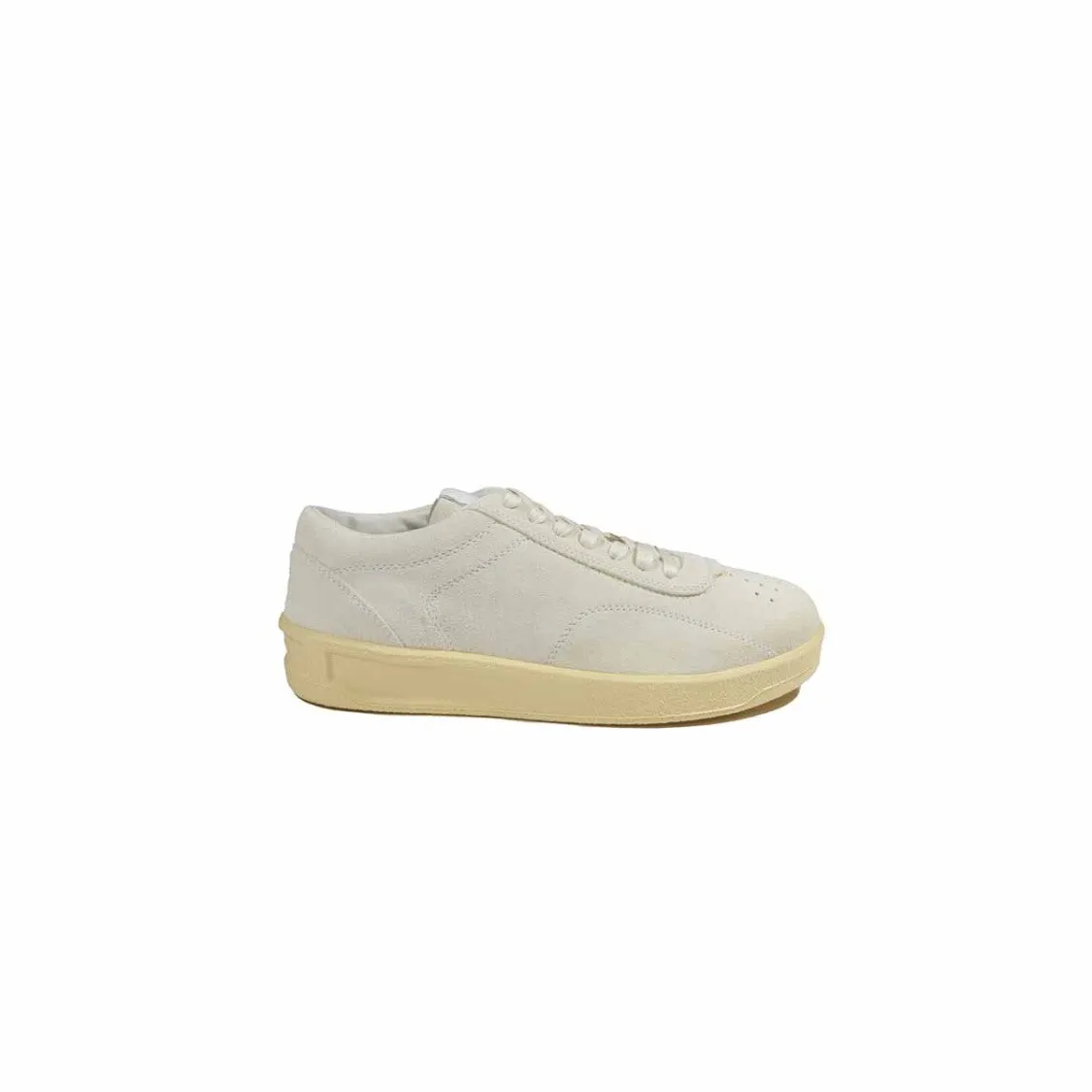 Off White Suede Leather Sneakers