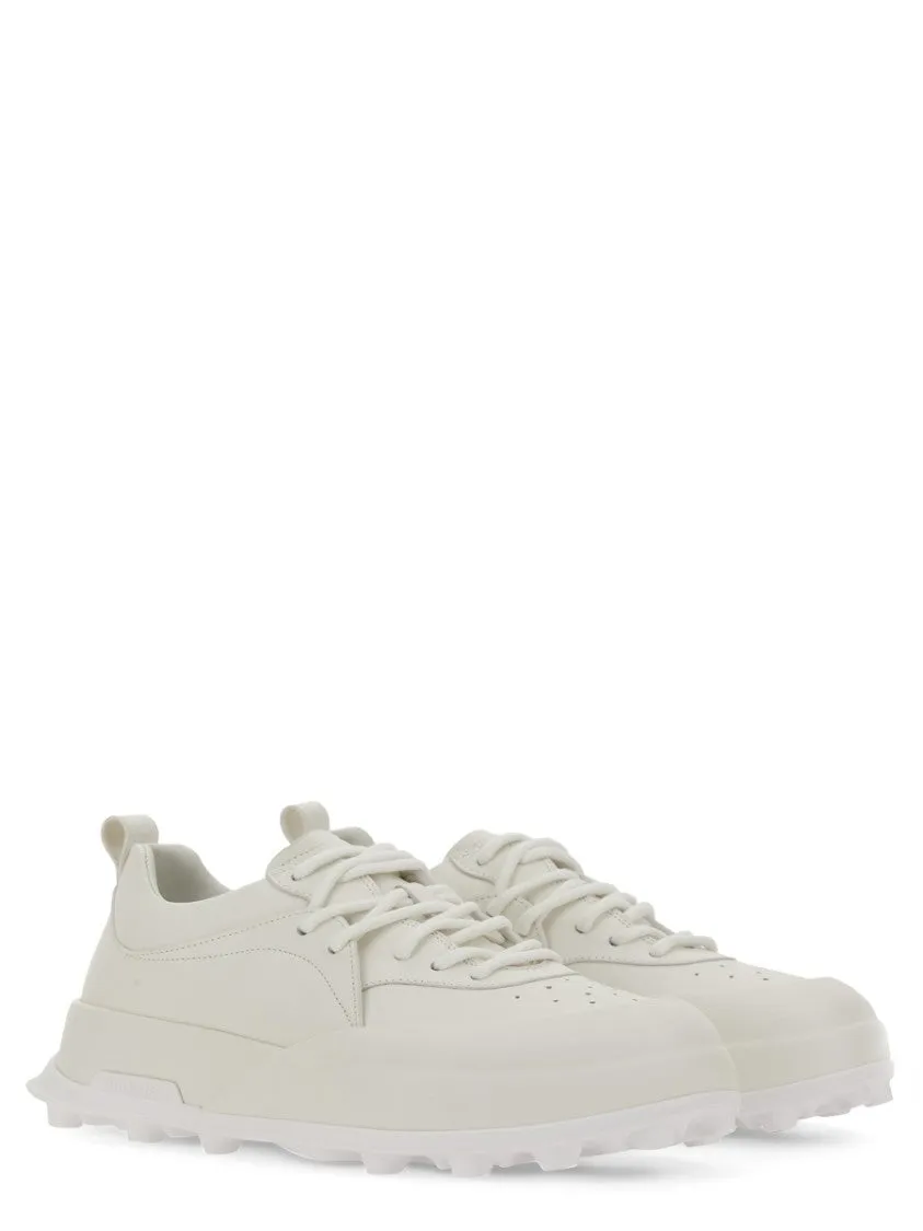 Orb Leather Sneakers With Chunky Sole