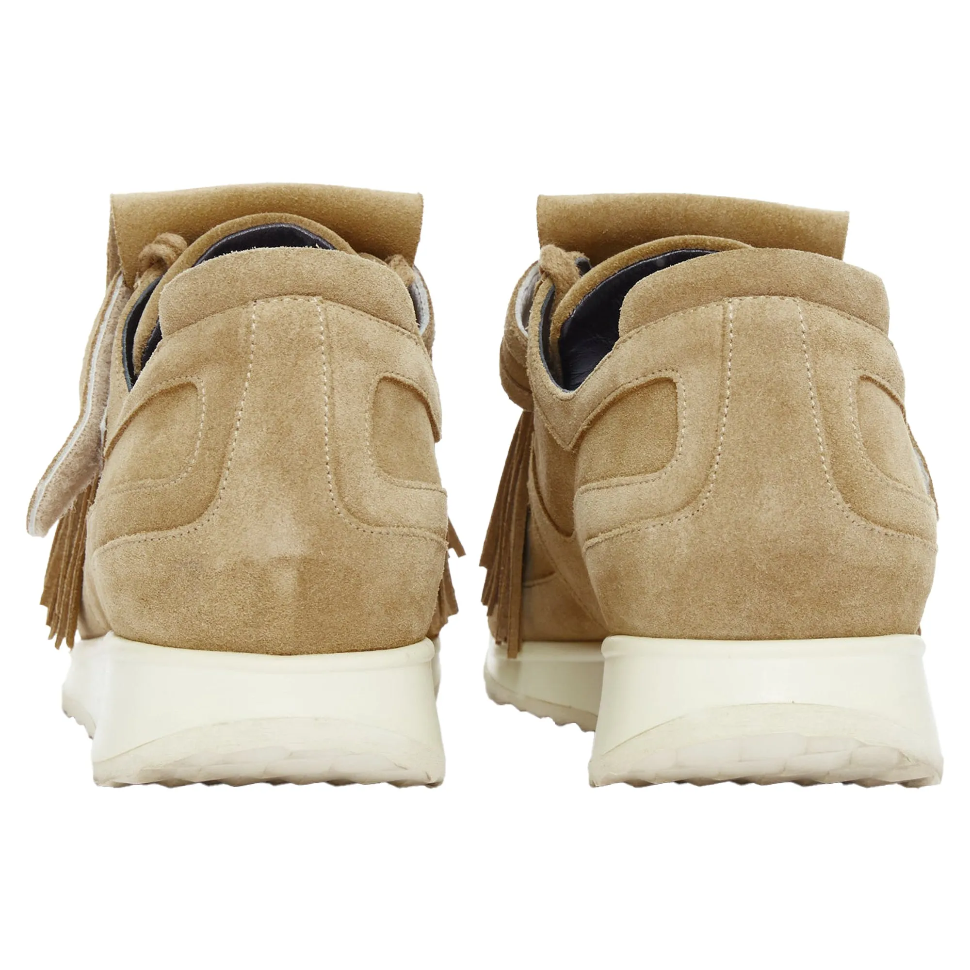 Pierre Hardy Suede Leather Fringe Detail Loafer Sneakers