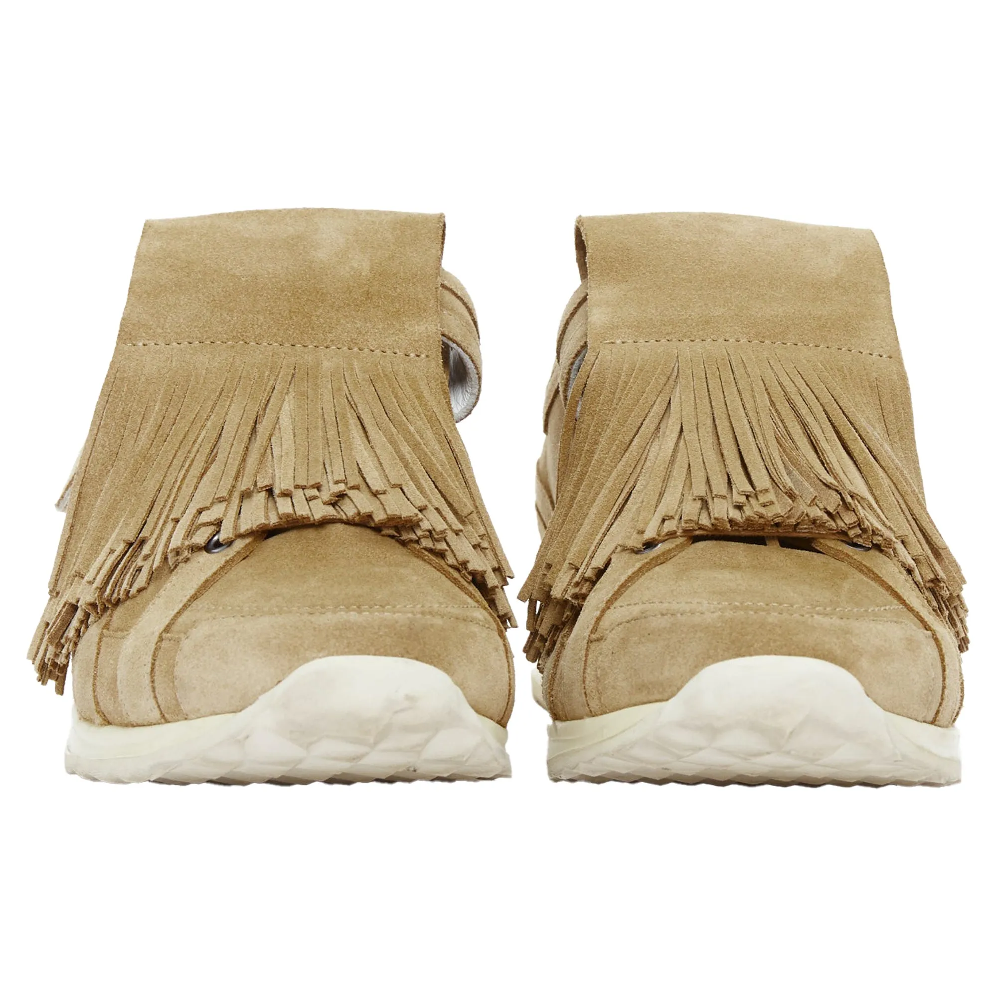 Pierre Hardy Suede Leather Fringe Detail Loafer Sneakers