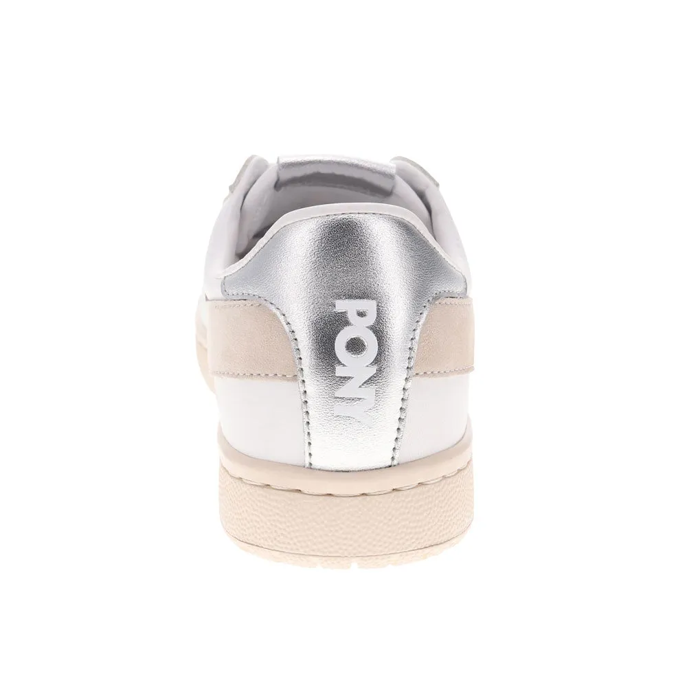 PONY Mens M-Pro Low Metallic Genuine Leather Premium Lace Up Athletic Sneaker Shoe