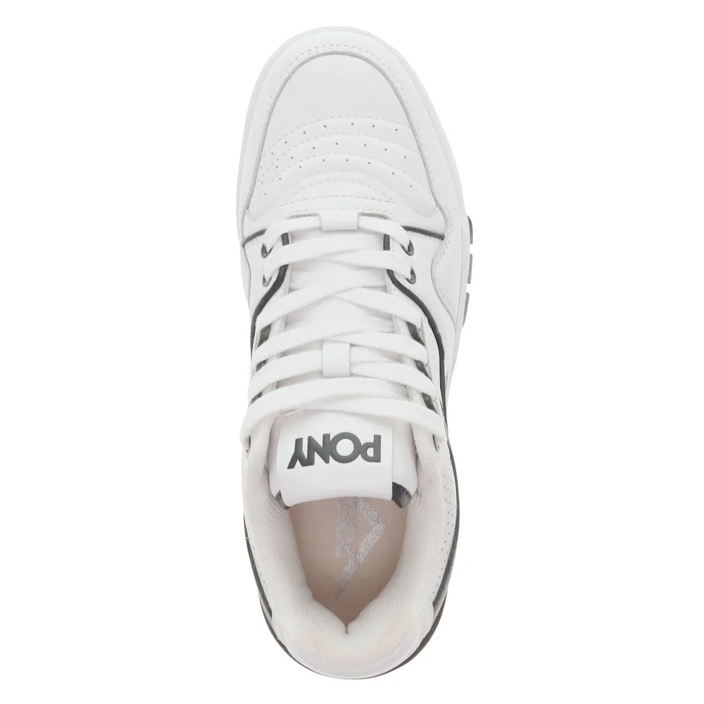 PONY Mens M100 Low Genuine Leather Premium Lace Up Athletic Sneaker Shoe