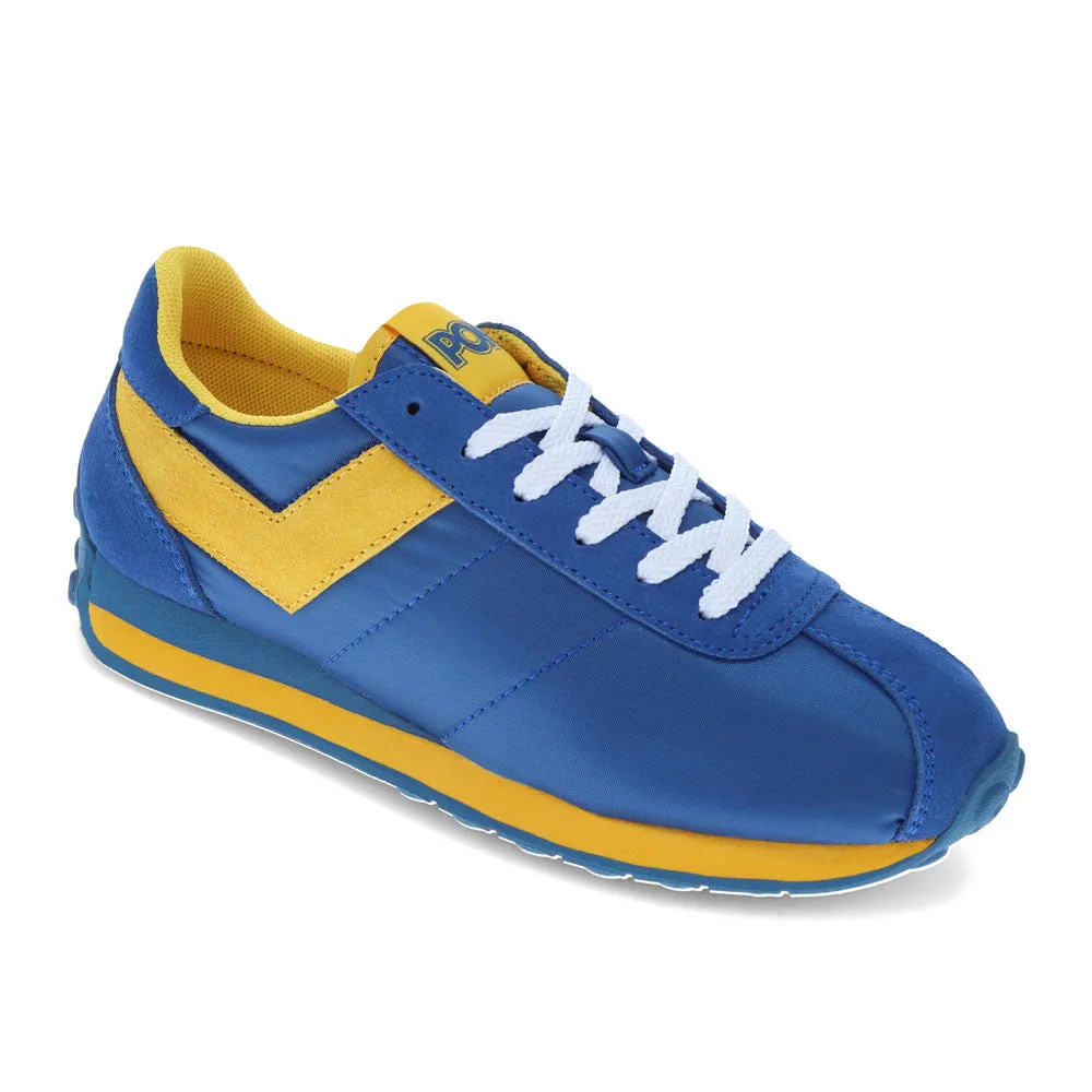 PONY Mens Run 78 Genuine Suede and Nylon Premium Lace Up Athletic Sneaker Shoe