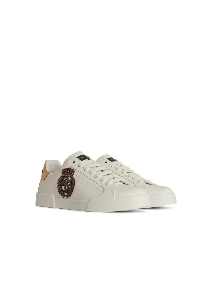 Portofino' White Leather Sneakers