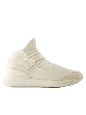 Qasa Sneakers - Leather - Beige/Blanc