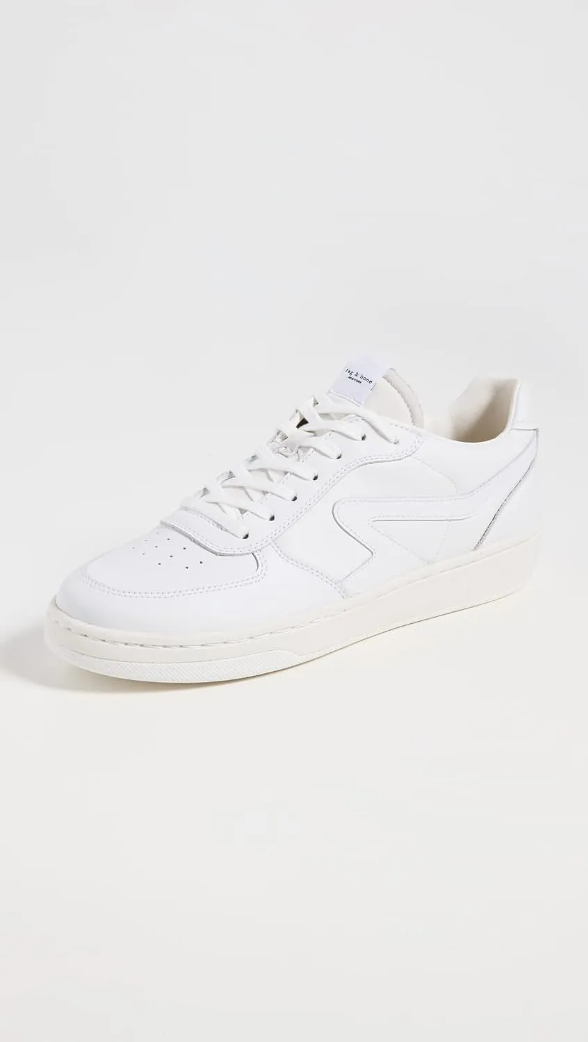 Rag & Bone Men's Retro Court Sneakers, White White Lace Up leather Shoes