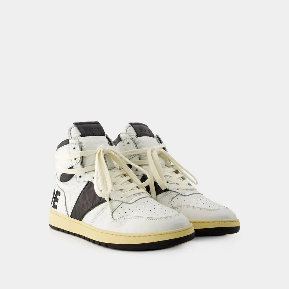 Rhecess Hi Sneakers - Leather - Black/White