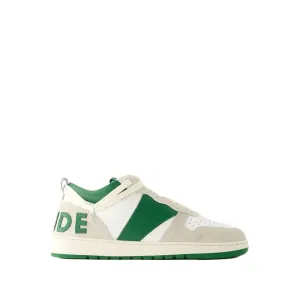 Rhecess Low Sneakers - Leather - White/Green