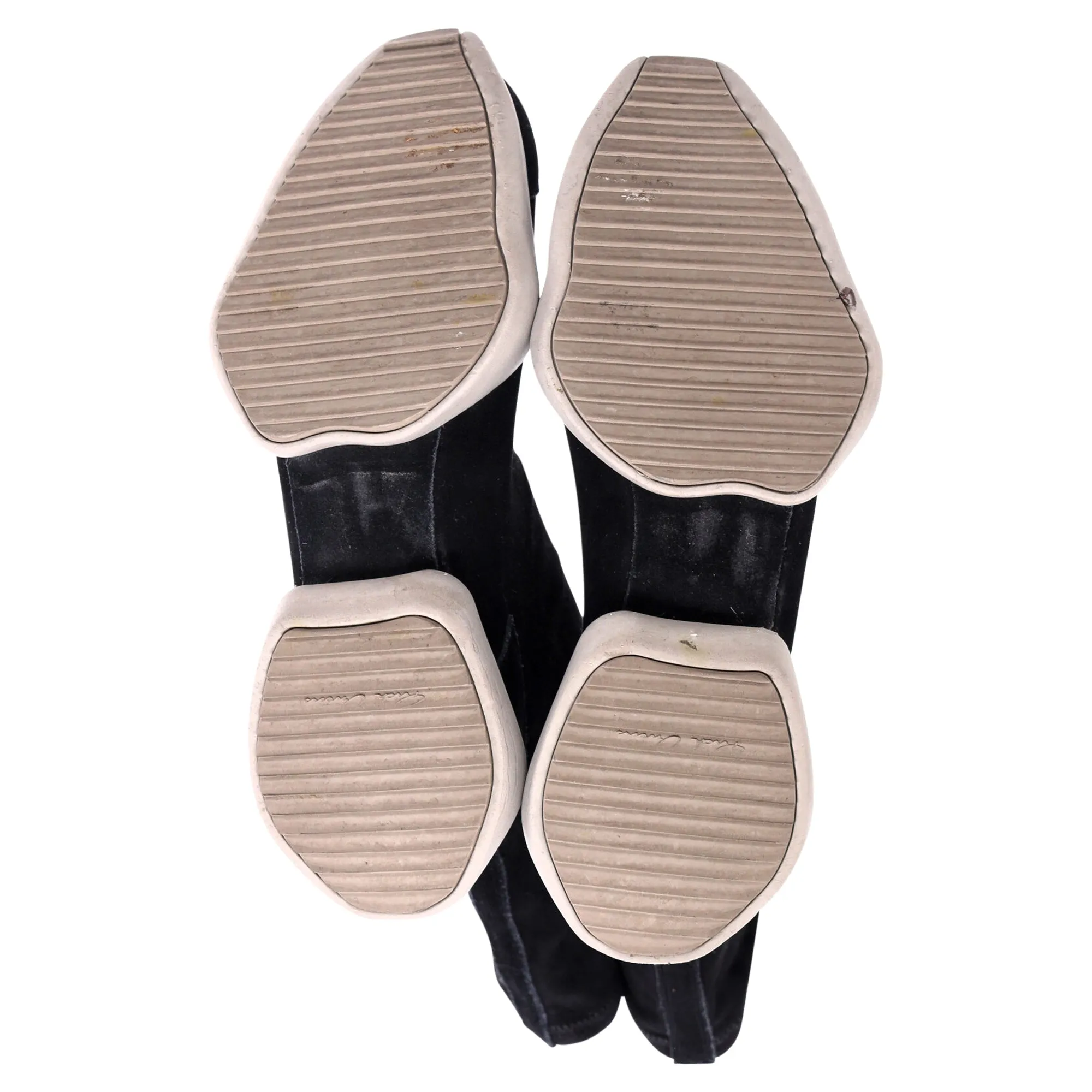 Rick Owens x Adidas Sock Runner Sneakers in Black Suede