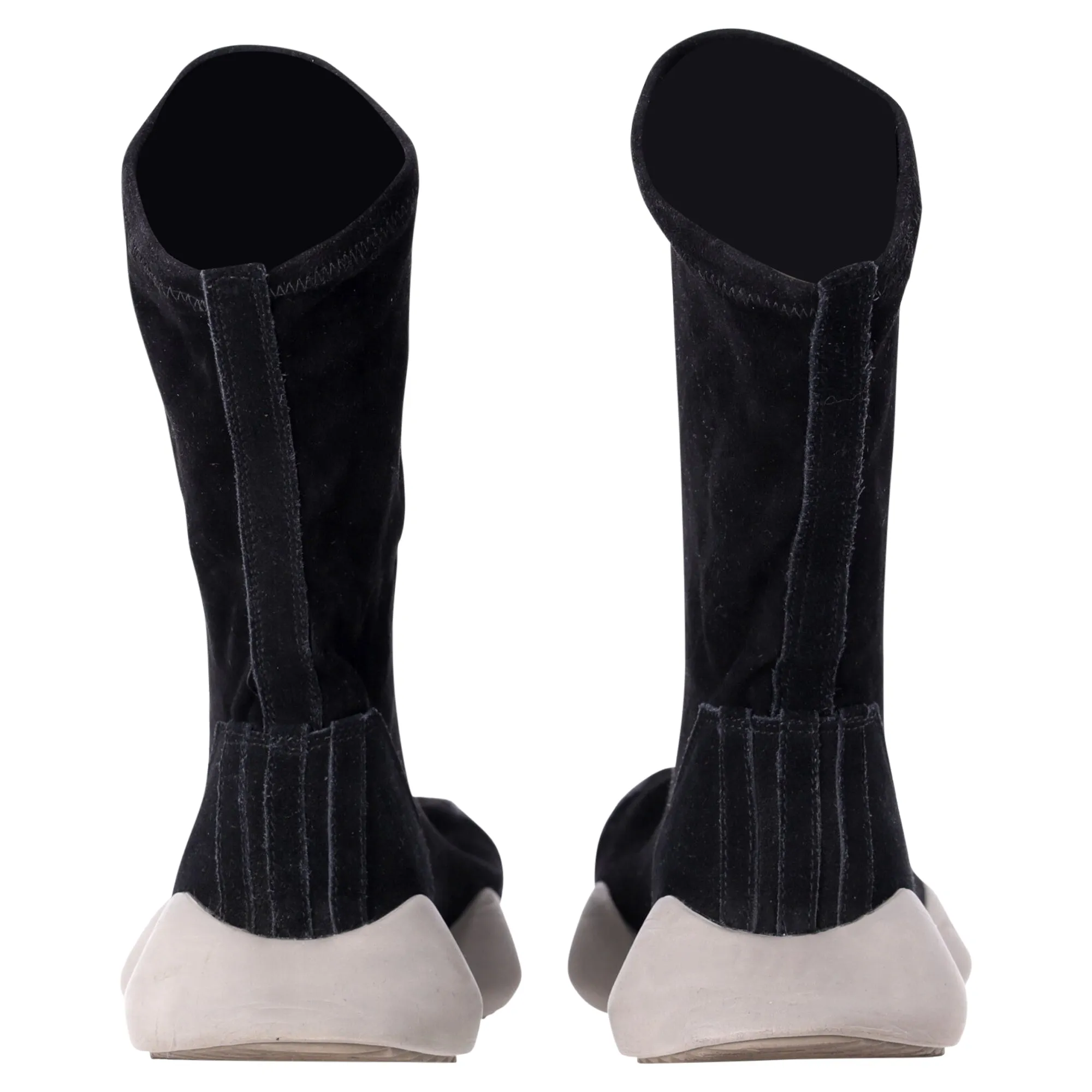 Rick Owens x Adidas Sock Runner Sneakers in Black Suede