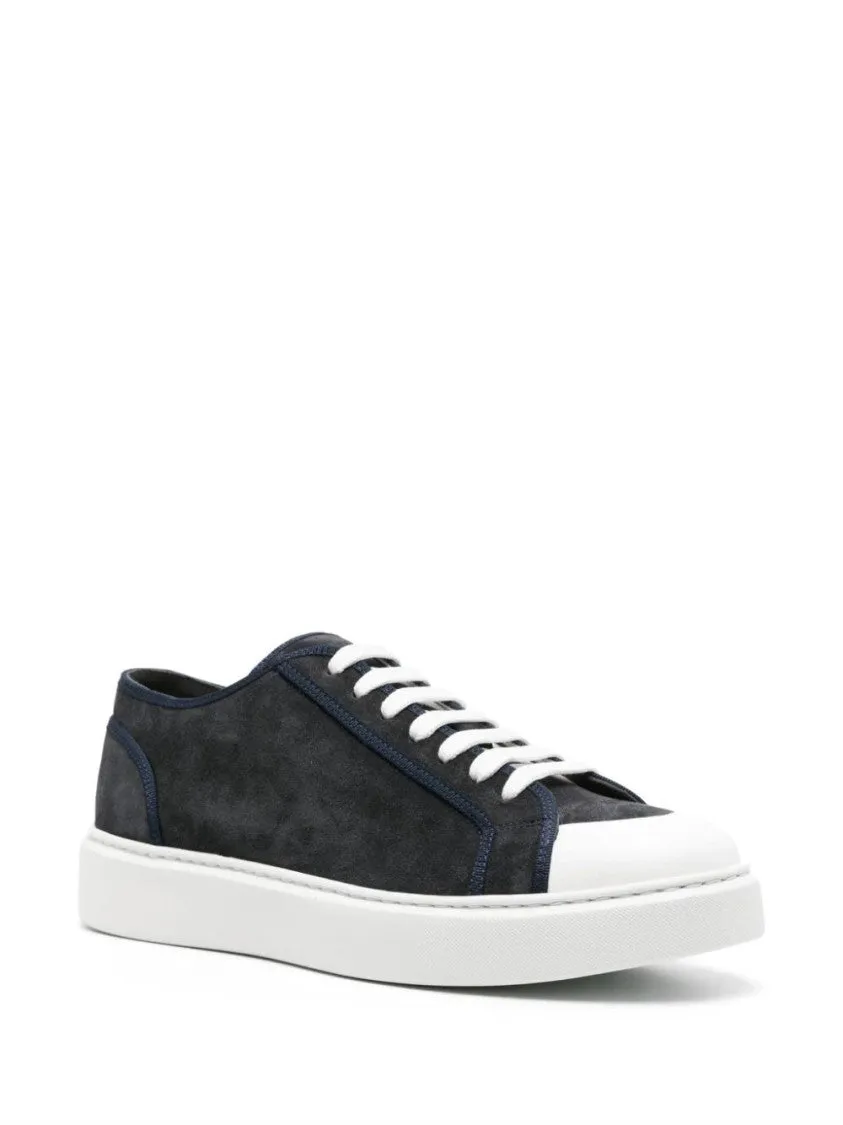 Rubber-Toecap Suede Sneakers