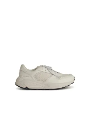 Runner' White Leather Blend Sneakers