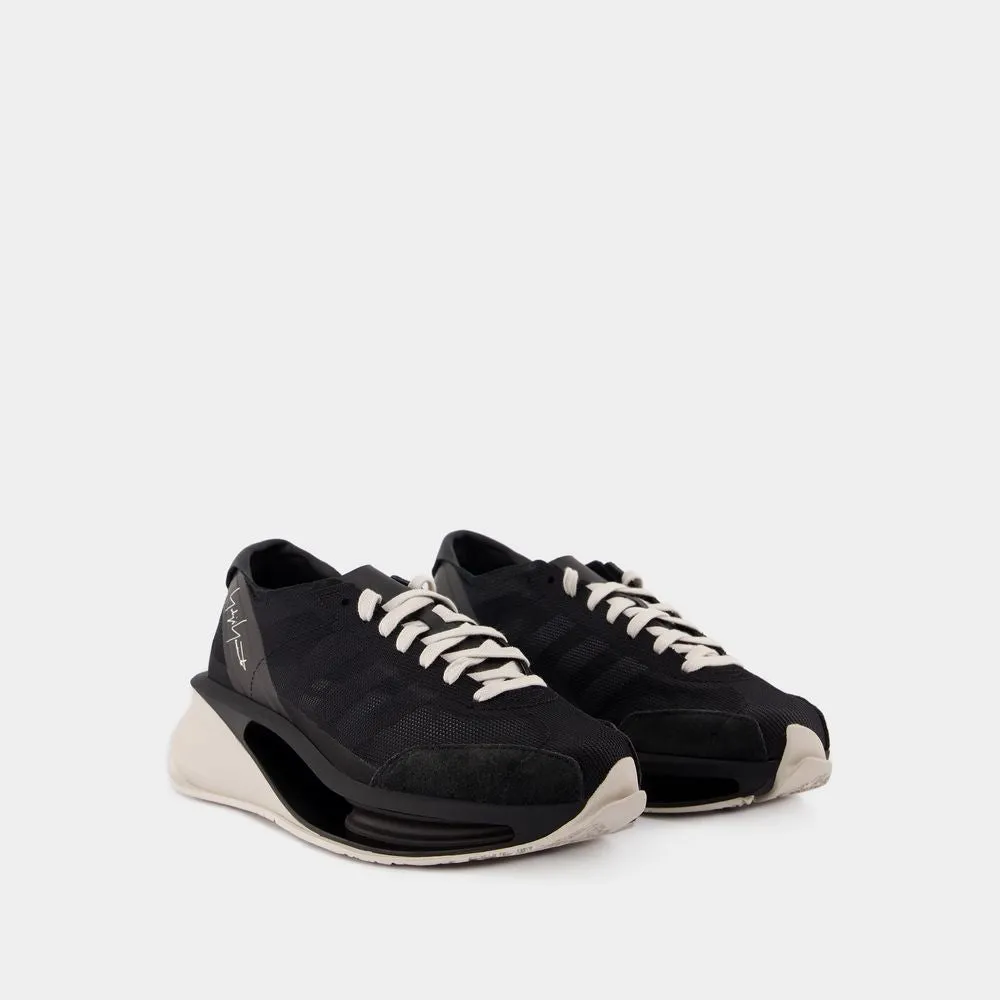 S Gendo Run Sneakers - Leather - Black