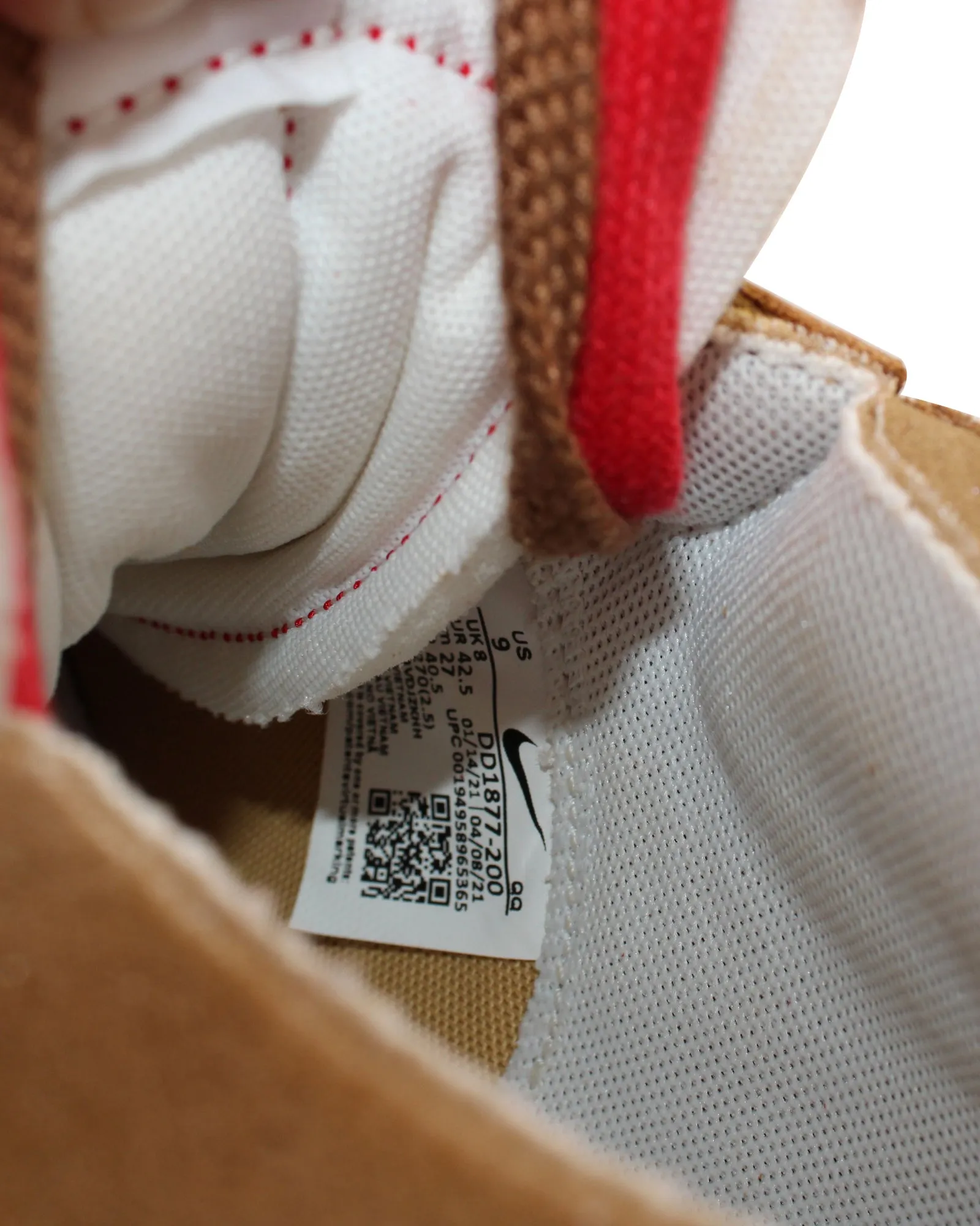 Sacai x Nike Blazer Low Sneakers in British Tan Suede