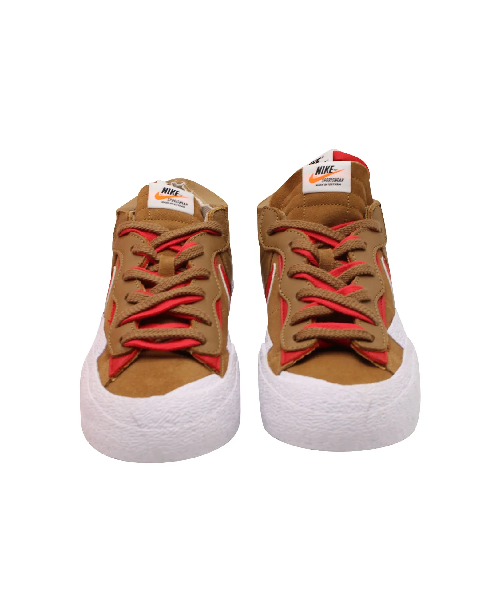 Sacai x Nike Blazer Low Sneakers in British Tan Suede