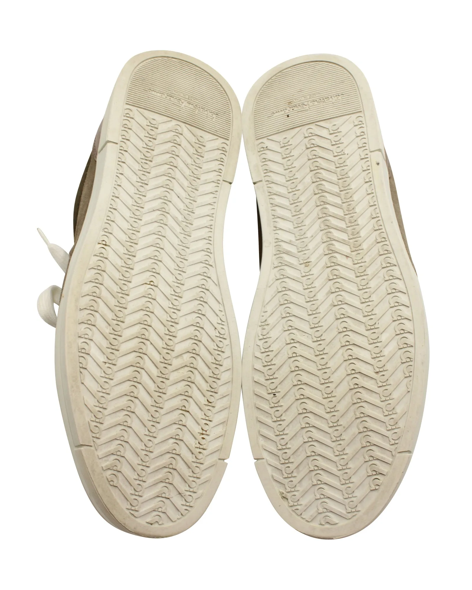 Salvatore Ferragamo Two-Toned Sneakers in Brown Suede