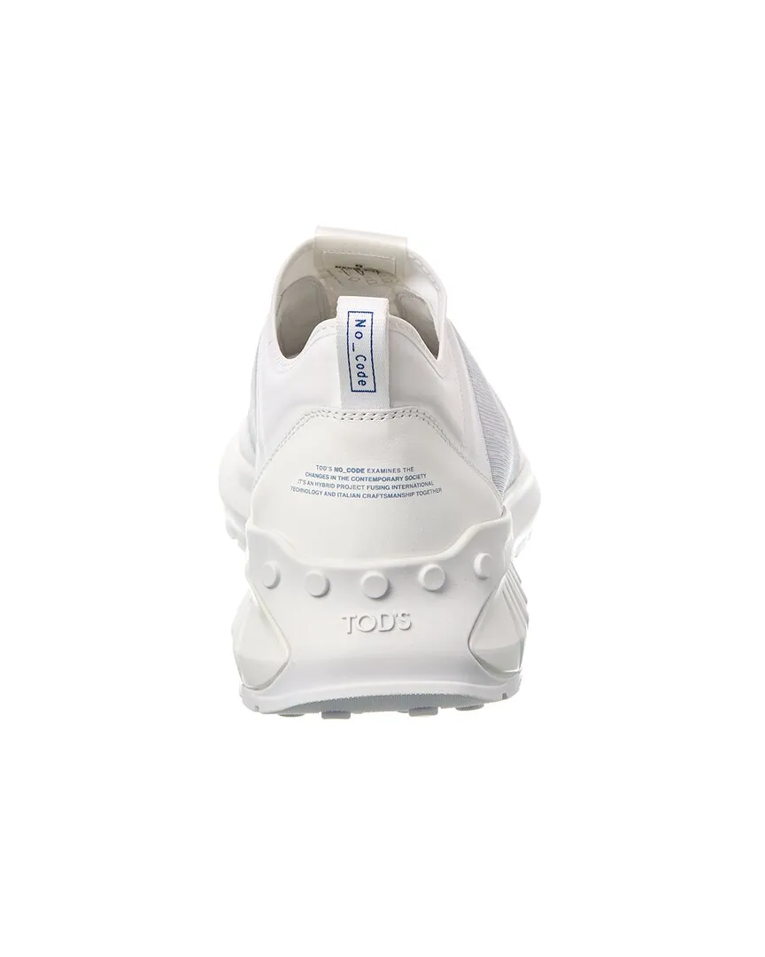 TODs Allacciata Rete Running No_Code Mesh & Leather Sneaker