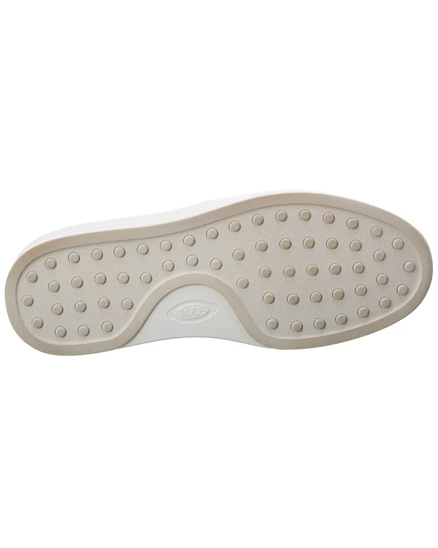 TODs Knit & Leather High-Top Sneaker