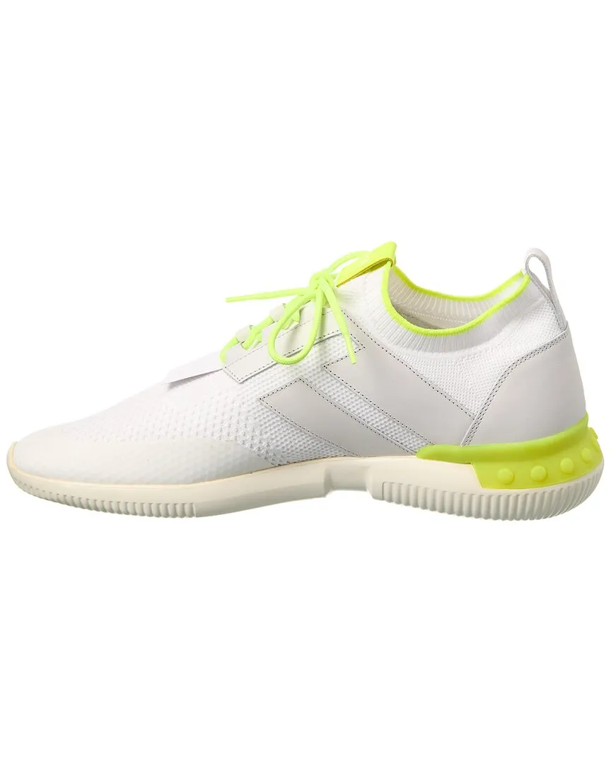 TODs Knit & Leather Sneaker