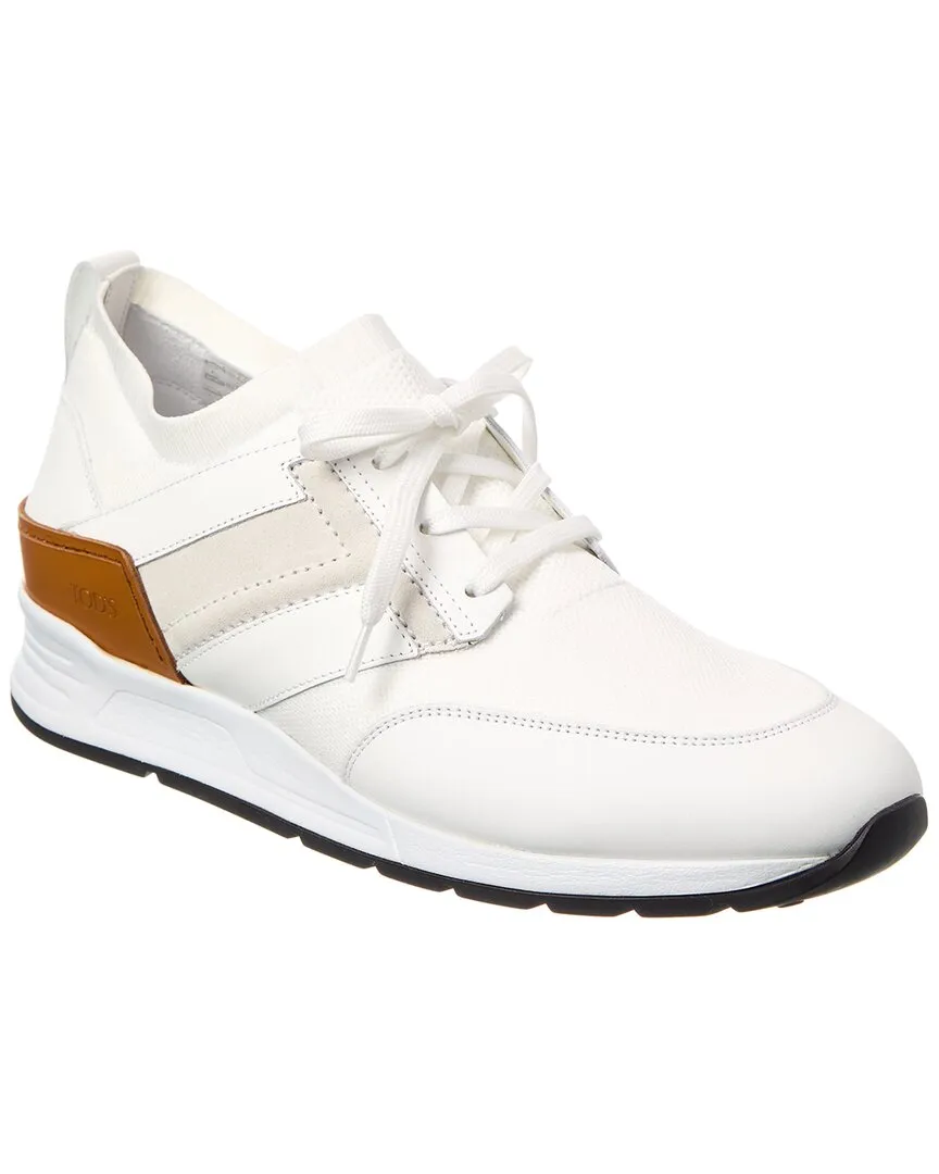 TODs Sportivo Knit & Leather Sneaker