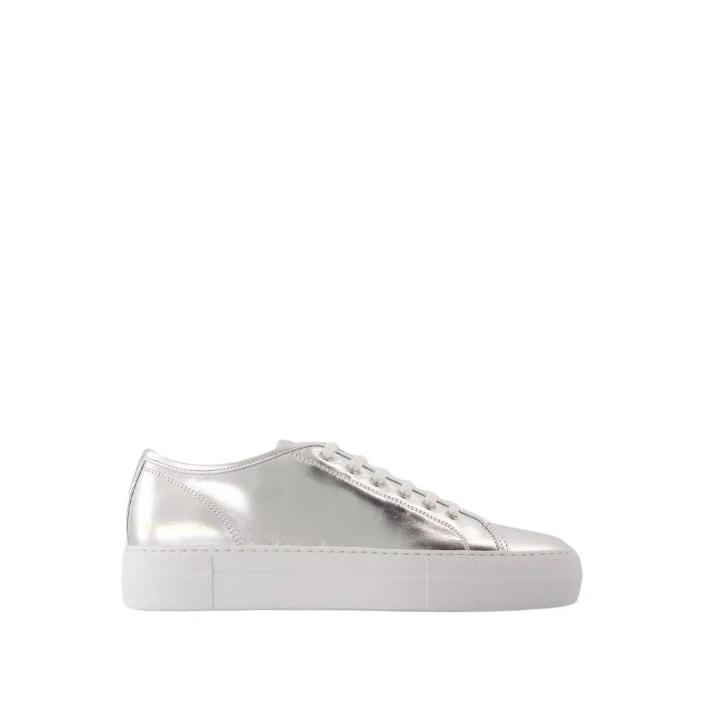 Tournament Super Shiny Sneakers - Leather - Silver