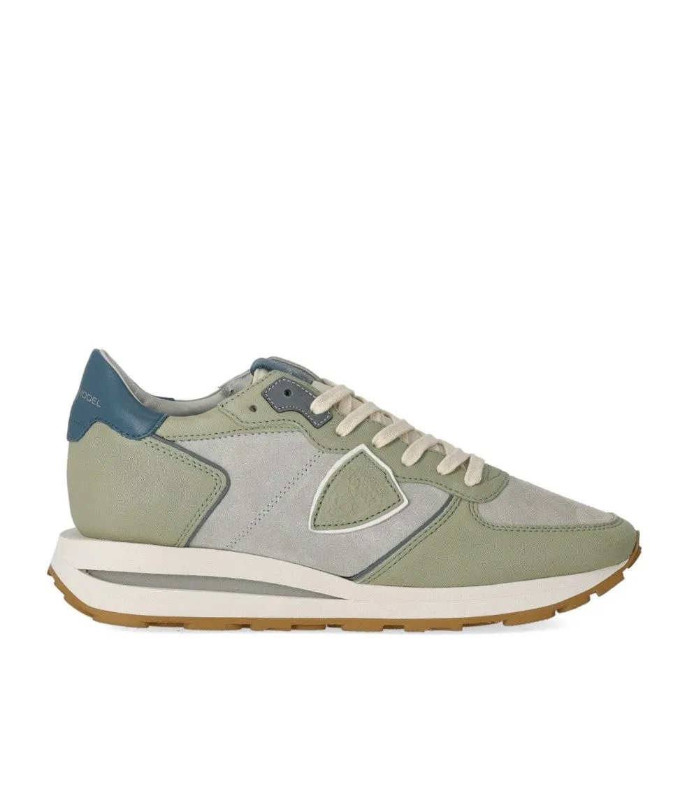 Tropez Haute Low Veau Mixage Gris Sage Sneaker