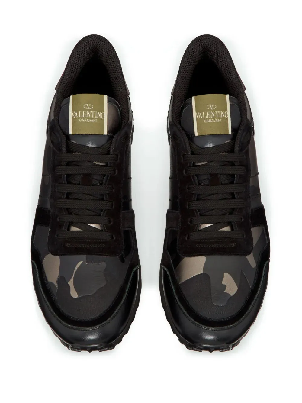 Valentino Rockrunner Camouflage-Print Sneakers