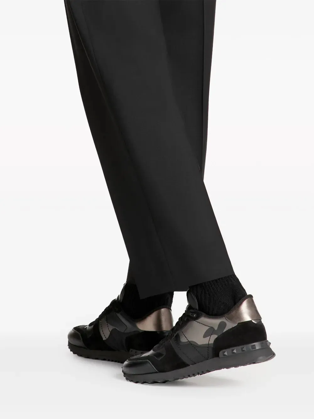 Valentino Rockrunner Camouflage-Print Sneakers