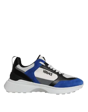 Versace multi Canvas Quad Fabric Medusa Low Top Sneakers Men's Shoes