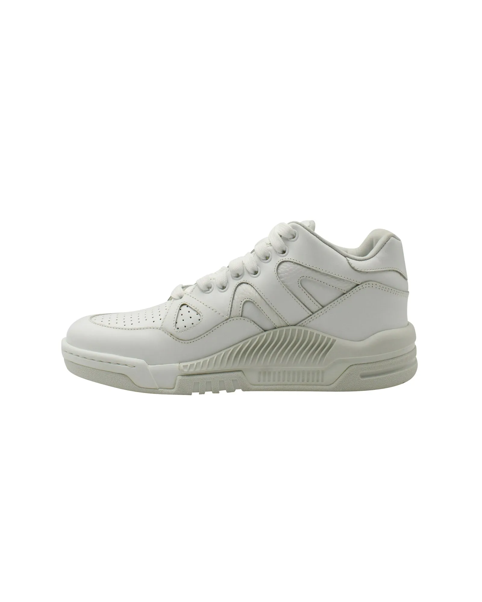 Versace Ophion Paneled Sneakers in White Leather