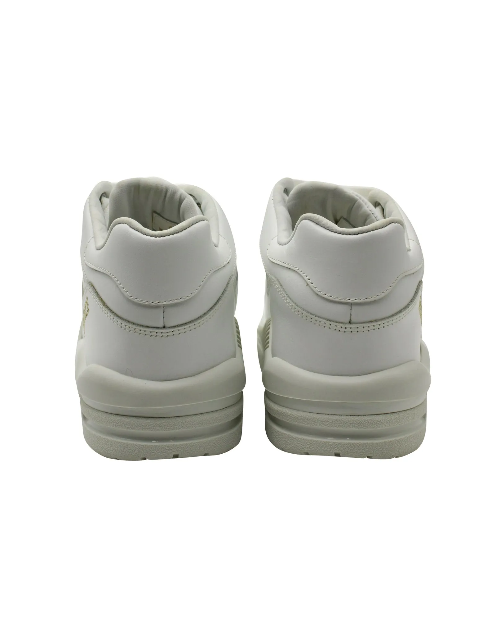 Versace Ophion Paneled Sneakers in White Leather