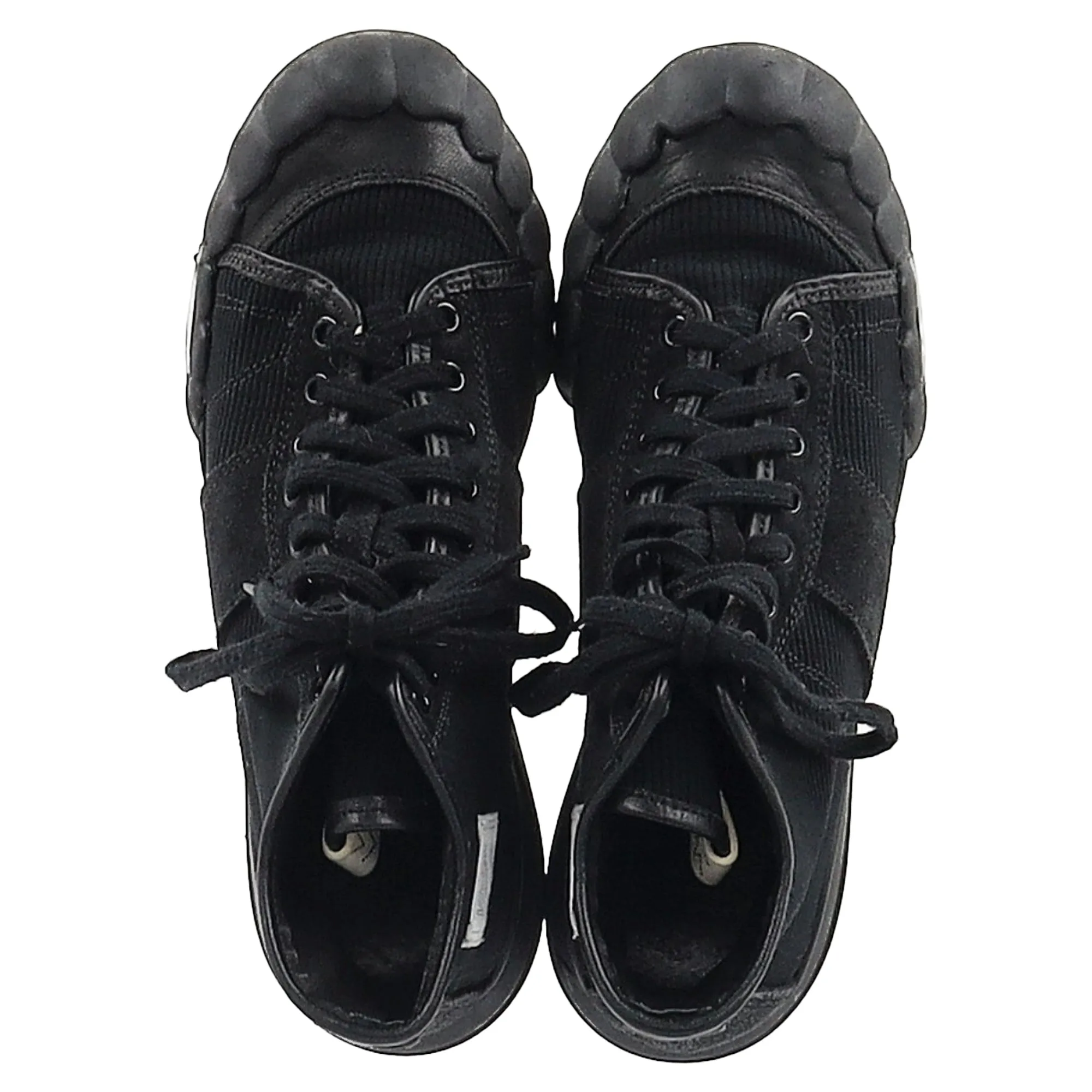 Visvim Lanier Leather-Trimmed High-Top Sneakers in Black Canvas