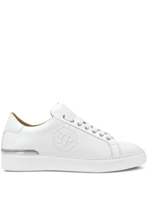 White Embossed Sneakers