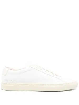 White Sneakers With Almond Toe