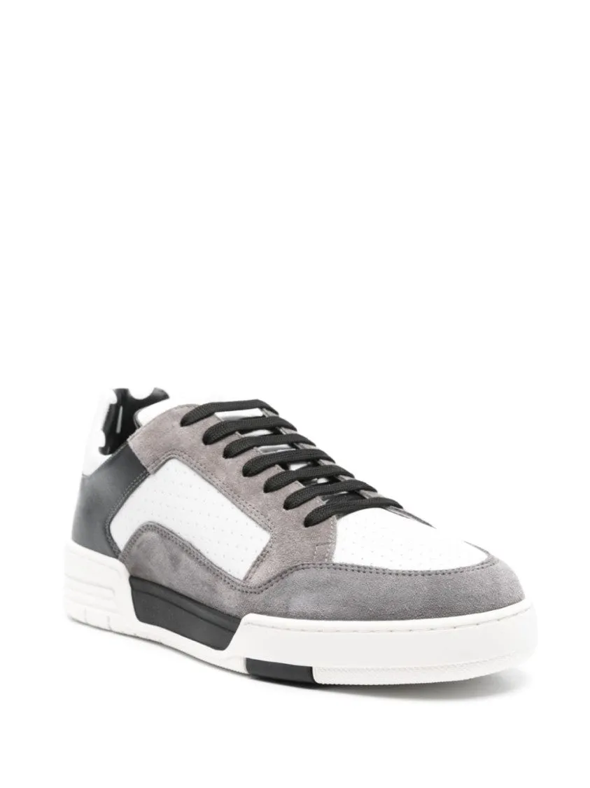 White/Multicolour Leather Sneakers