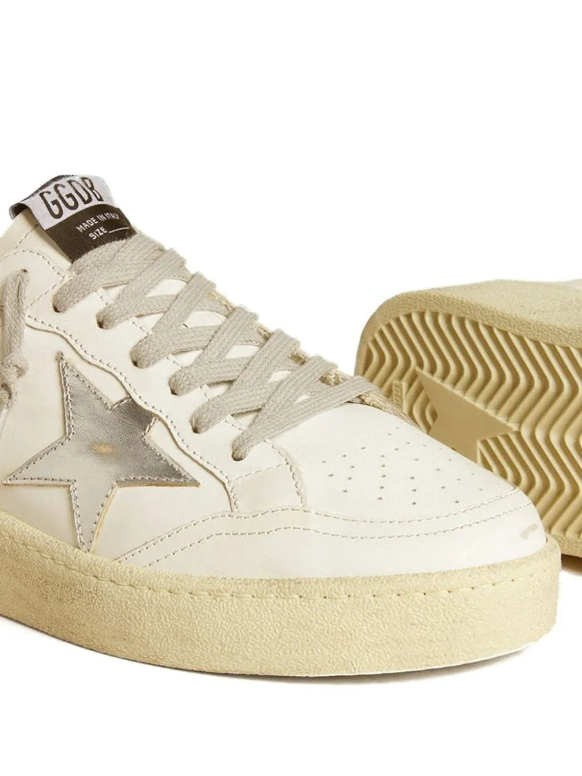 White/Silver-Tone Ball Star 2 Sneakers