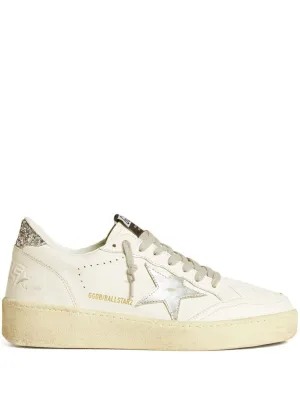 White/Silver-Tone Ball Star 2 Sneakers